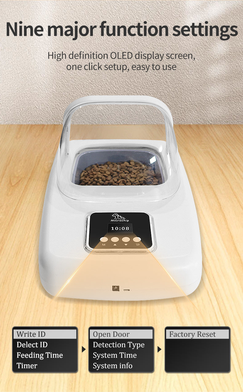 Smart Chip-Sensing Auto Pet Feeder – WiFi, Timed & Anti-Theft | Cats & Dogs