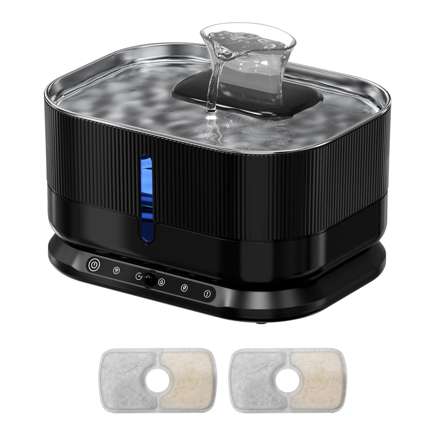 Cordless Cat Water Fountain 3.5L 8000mAh Rechargeable Wireless Pet Water Dispenser Separate Water & Electricity Safe Automatic Circulating Drinking Fountain for Cats Small Dogs
