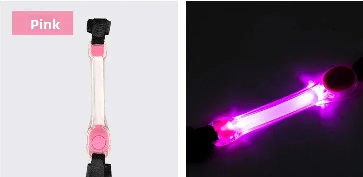 Water-resistant I YAN dog safety collar with colorful pendants and LED light strip for nighttime visibility and outdoor walks.