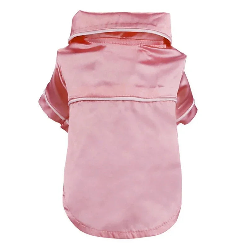 Soft silk French Bulldog pajamas for small dogs and cats, I YAN brand pet shirt with comfortable, stylish pet clothing.