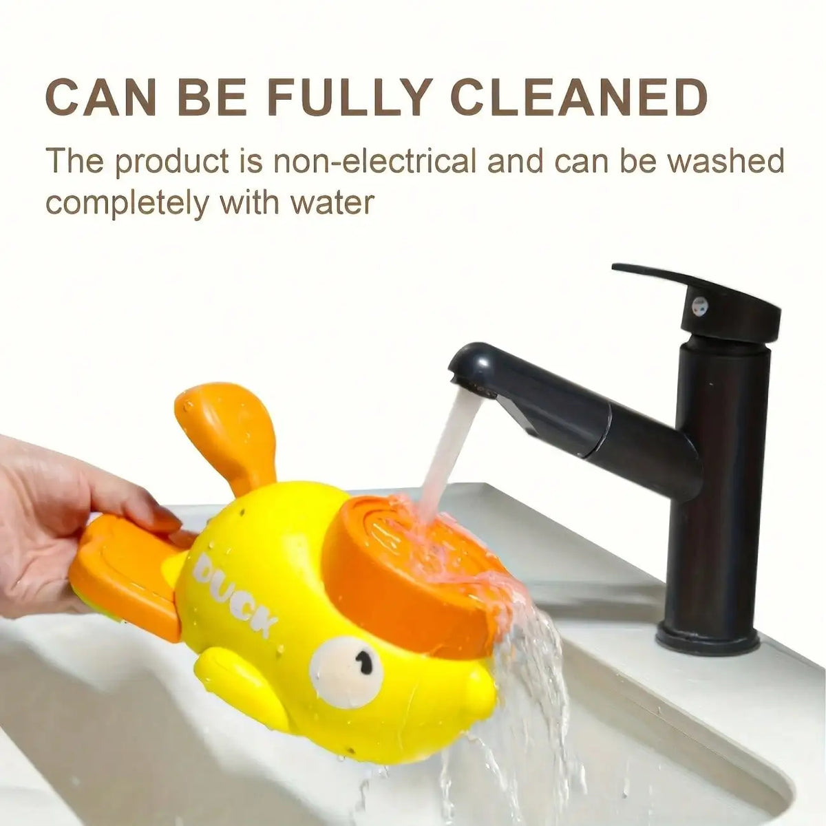 Yellow 2-in-1 dog slow feeder bowl and food puzzle toy, duck-shaped dispenser for healthy eating and training, by I YAN.