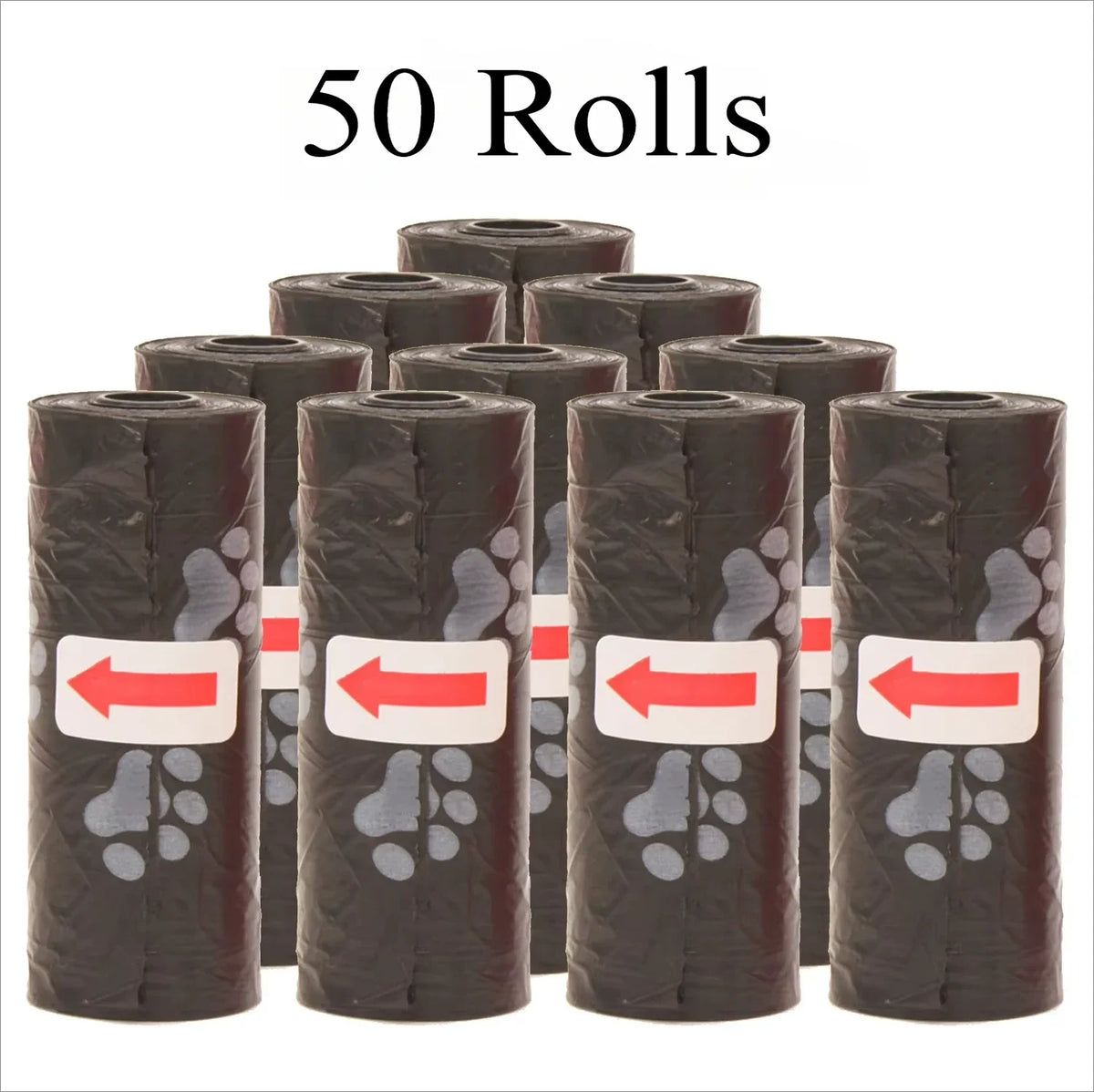 I YAN dog poop bags refill roll with outdoor pet waste cleanup bags for walking and travel, showing a roll of biodegradable waste bags.