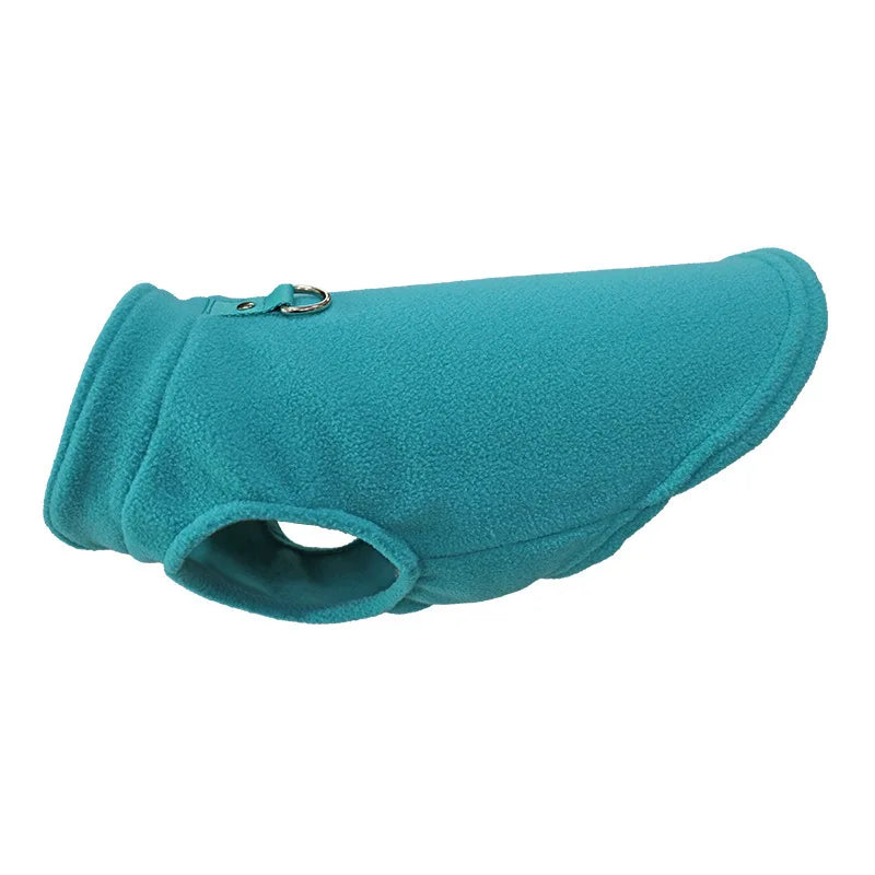 I YAN warm fleece dog jacket vest with D-ring for small dogs and cats, featuring a French Bulldog costume and Chihuahua coat style.