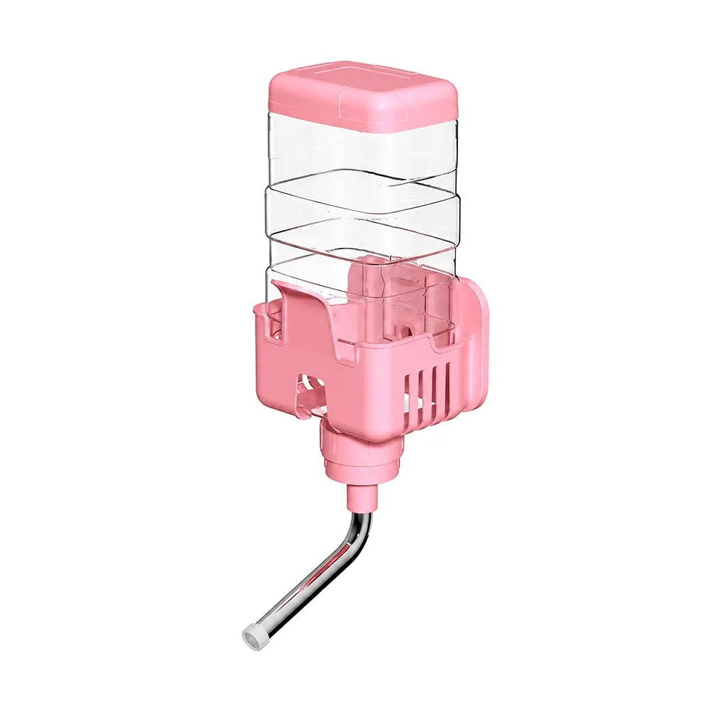 I YAN leak-proof hanging pet water dispenser with 750ml capacity, cage-mounted automatic animal water bottle