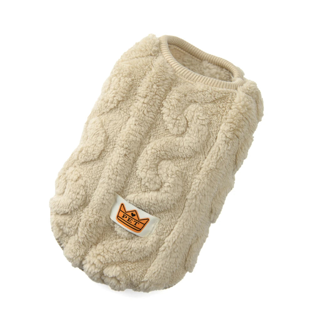 I YAN soft fleece dog sweater for small dogs and cats, warm autumn winter puppy vest, suited for French Bulldogs and Yorkshires.