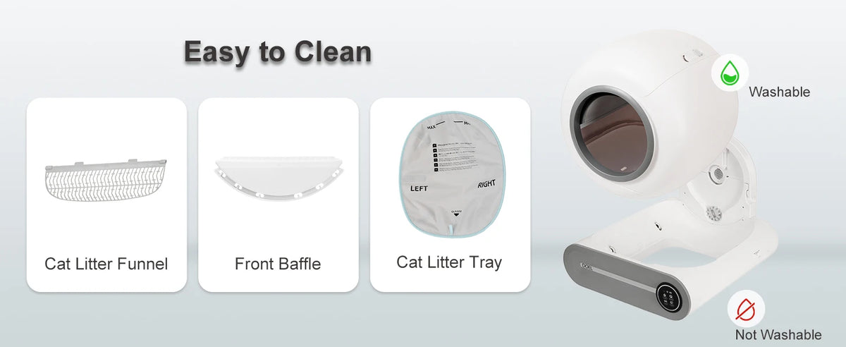65L Large Capacity with Ion Odor Elimination & 2.4G WiFi APP Remote Control for Large Cats