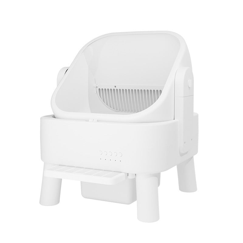 Self-cleaning smart cat litter box by I YAN with app control, splash-proof design, and multi-cat safety features.