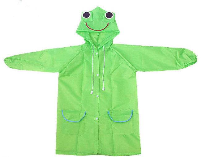 I YAN THC Thai Shop funny rain coat in bright yellow, with playful design, waterproof fabric, and hooded style for rainy days.