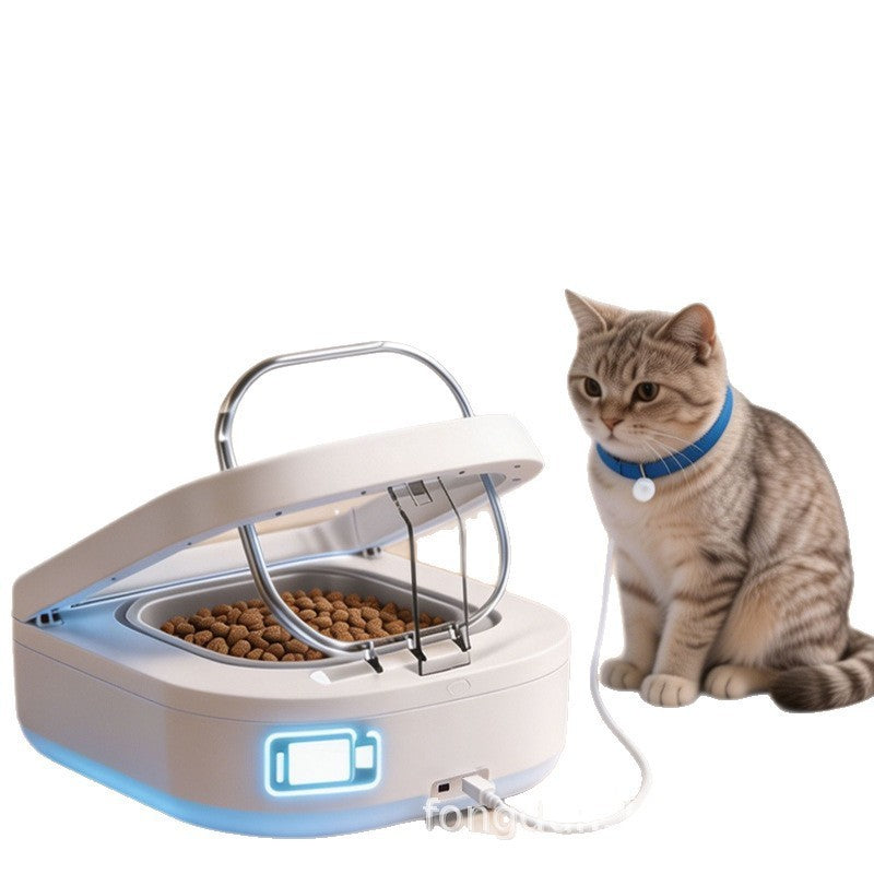 Smart Chip Multi-Pet Feeder – Personalized Timed Feeding, Dry/Wet Food Ready