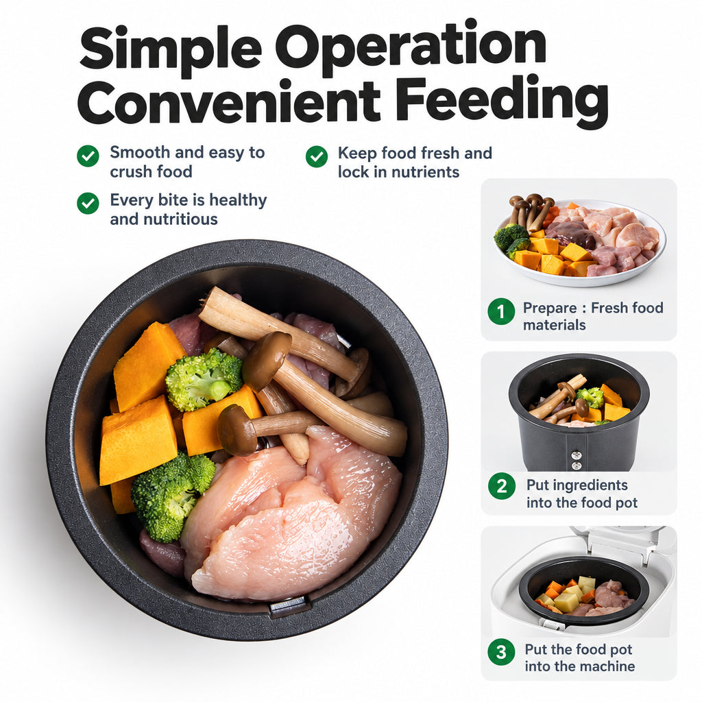 Smart Pet Food Processor for Homemade Dog & Cat Food