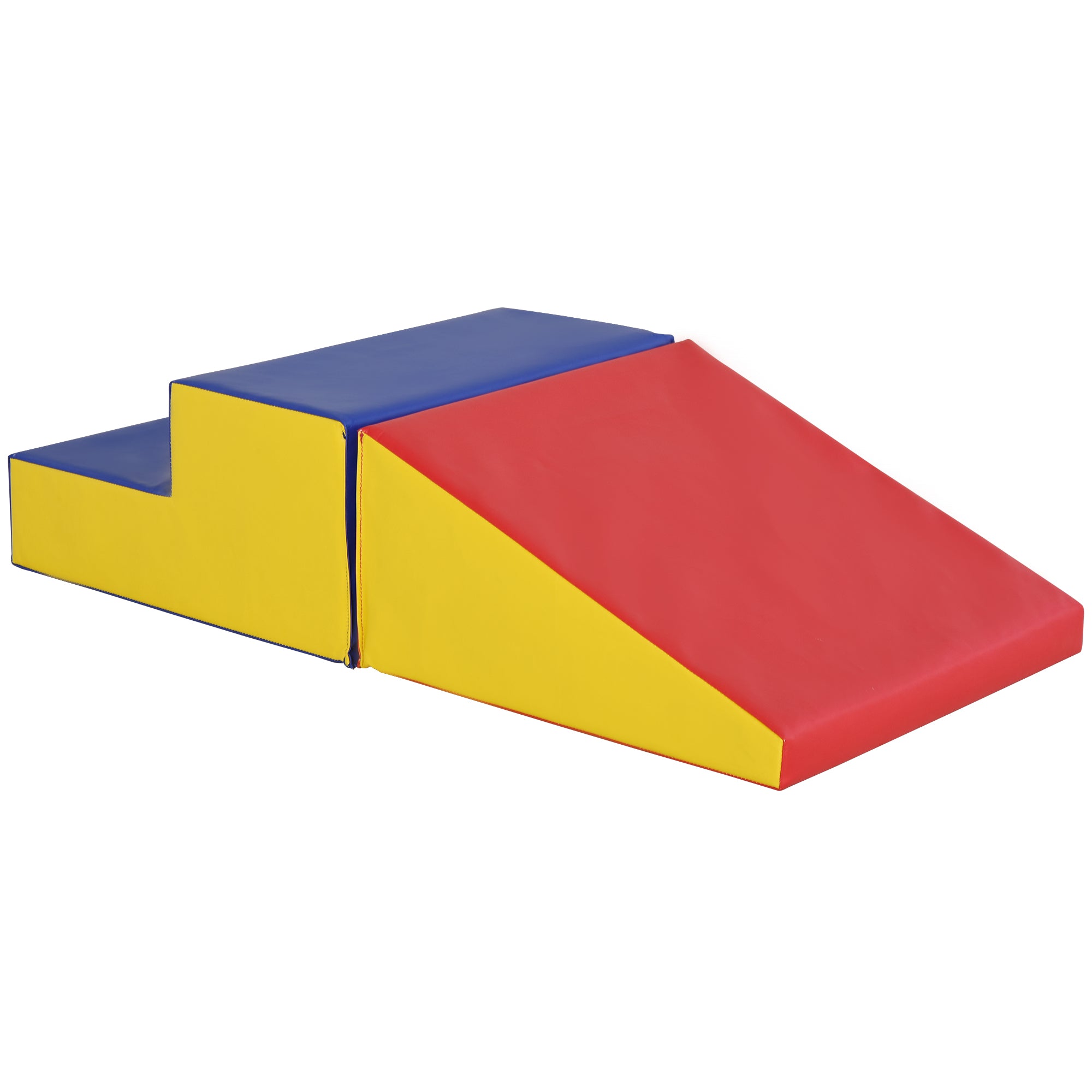 Colorful foam climb and crawl playset for toddlers, soft preschool learning toys by I YAN, includes two pieces for safe active play.