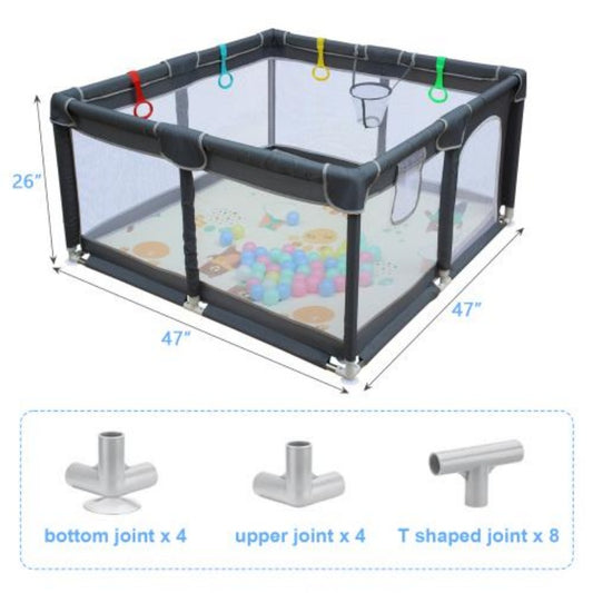 I YAN pet playpen cloth fence with removable panels, suitable for indoor and outdoor use, designed for children and pets.