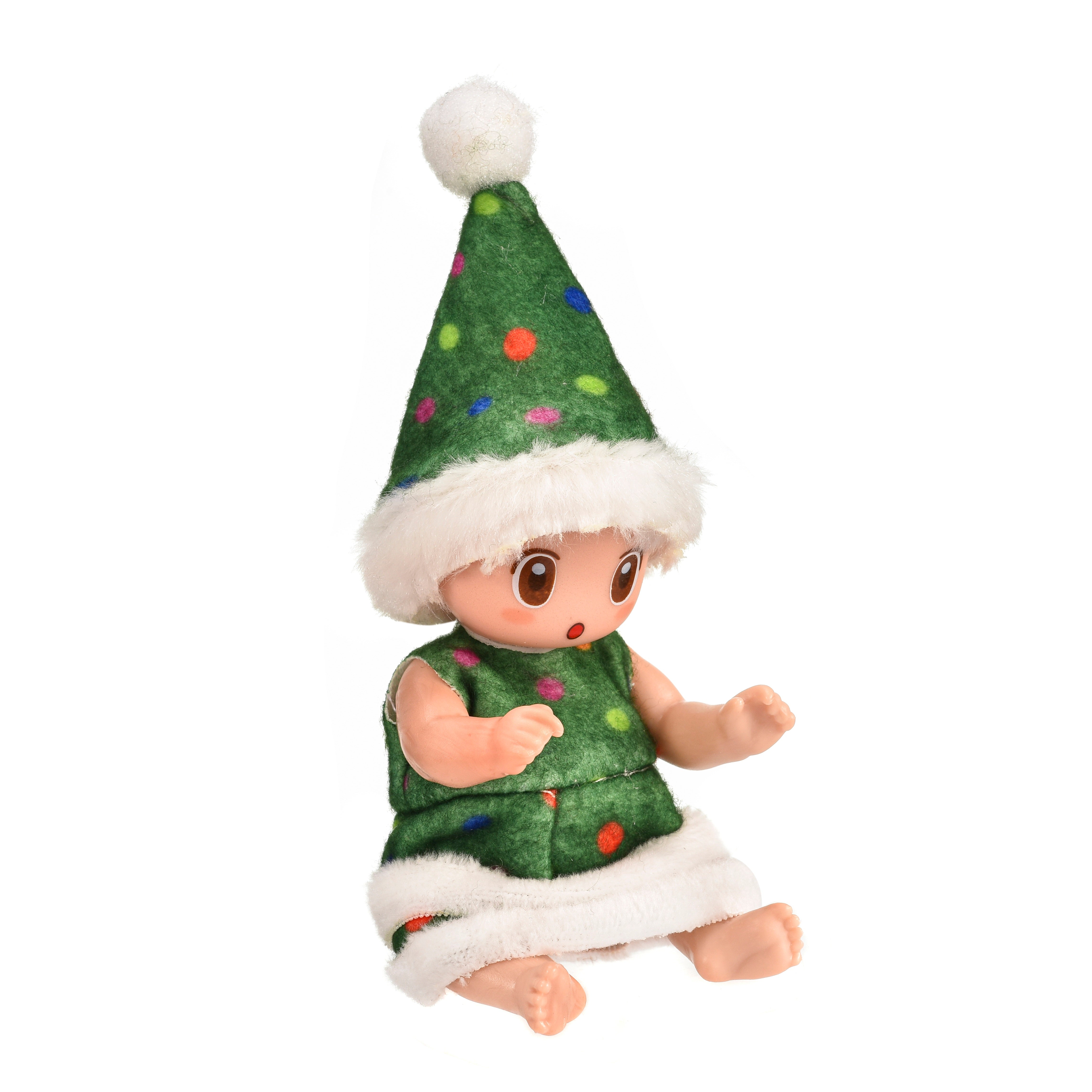 Six washable I YAN mini reborn baby dolls wearing cute animal clothes, lifelike and small-sized for children or collectors.