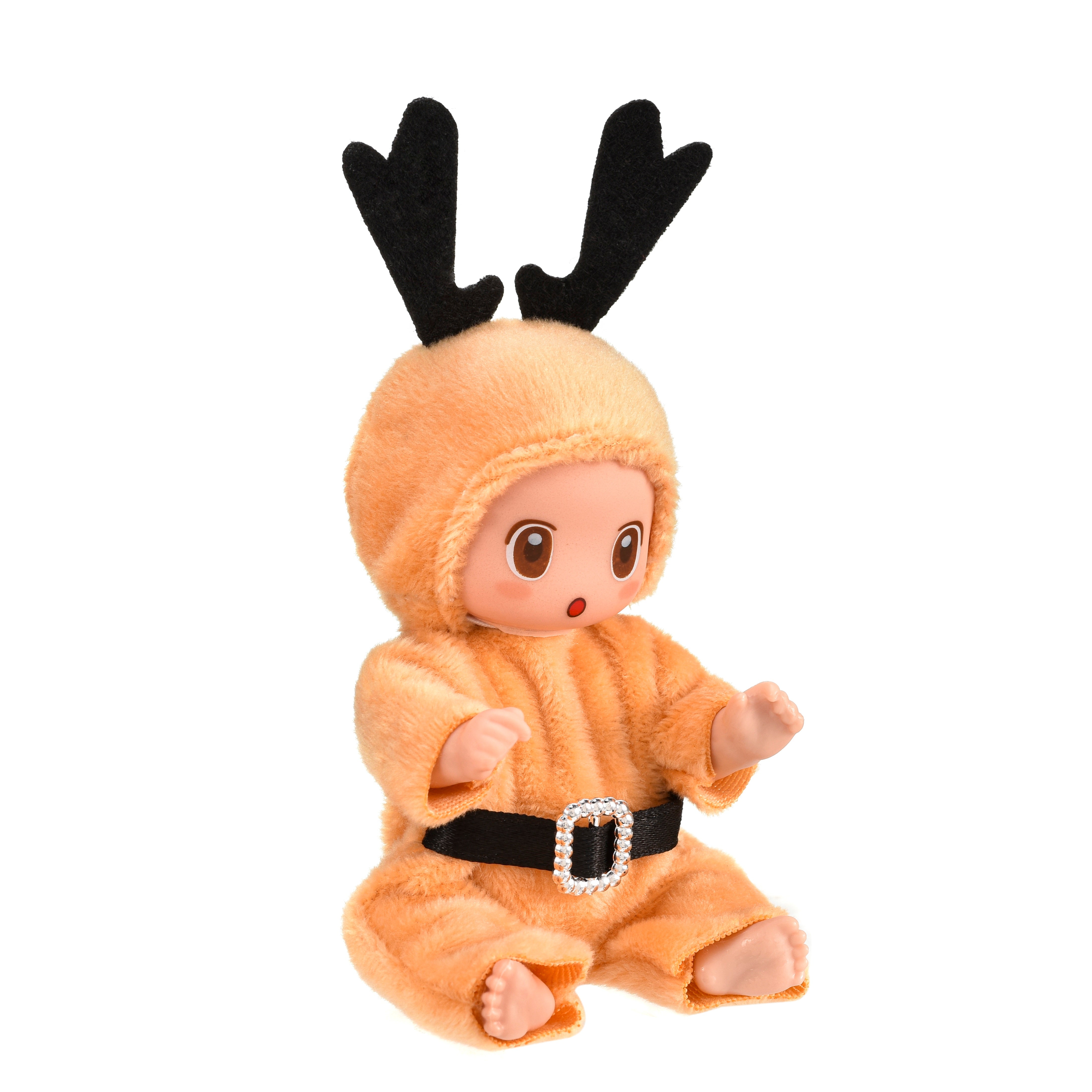 Set of 6 washable Mini Reborn Baby Dolls by I YAN, featuring lifelike details and cute animal clothing.