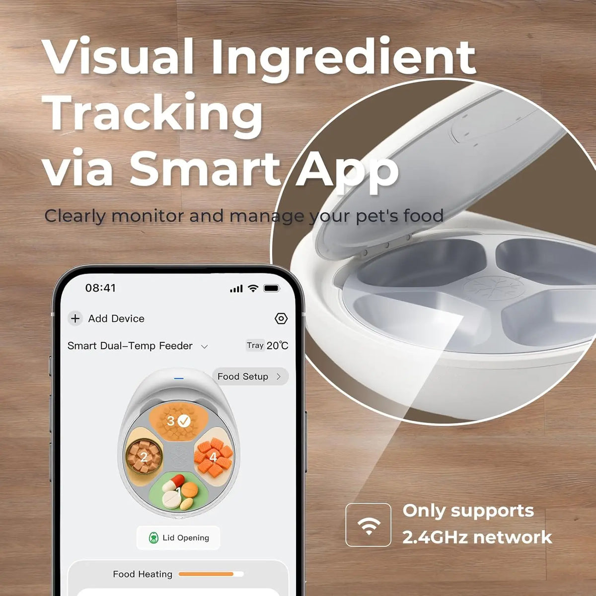 Robotail Smart Automatic Cat Feeder by I YAN with refrigerated and heated wet food dispenser, app-controlled for easy feeding.