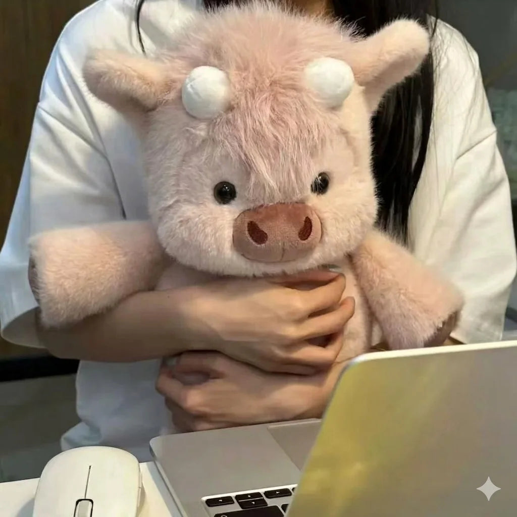 Soft Calf Pig Stuffed Animal Plush Toy Cute Animated Stuffed Animal Pillow Creative Running Pig Plush Toy Gift 17.7inch