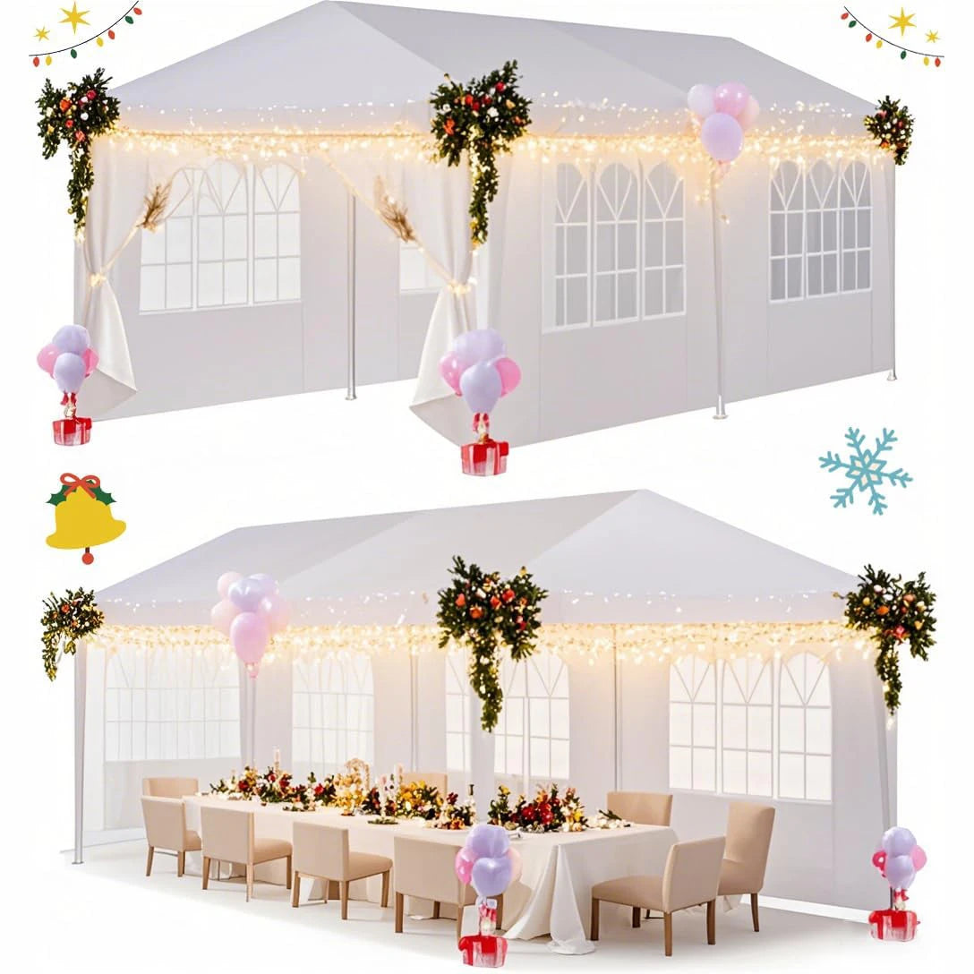10x10/10x20/10x30ft Party Tent Outdoor Canopy Tent with Removable Sidewalls, Waterproof Party Tents for Parties,Wedding Events,BBQ
