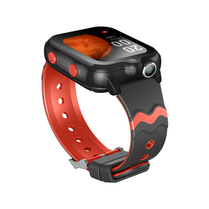 Wonlex Kids Smart Watch KT18Pro with dual camera, GPS, SOS, 4G video calls, and WhatsApp on a child-friendly Android 8.1 device.