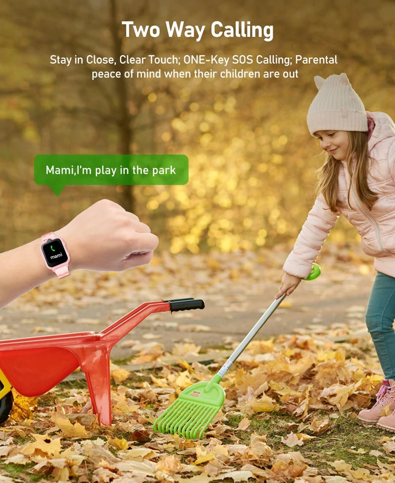 Wonlex Kids 4G smartwatch with dual cameras, GPS, SOS, and WhatsApp on Android 8.1, designed for children's safety.