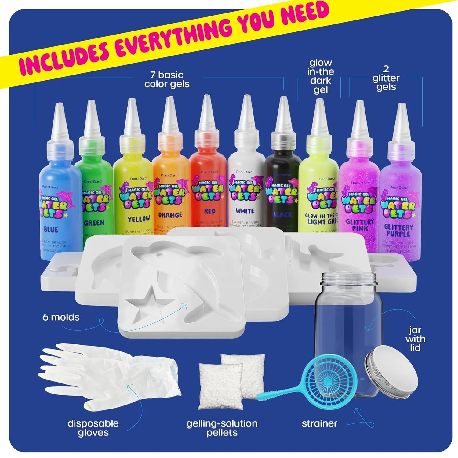 Kiditos Magic Water Elf Toy Kit by I YAN with colorful gel squishies, molds, and water pet sensory craft for kids aged 3+