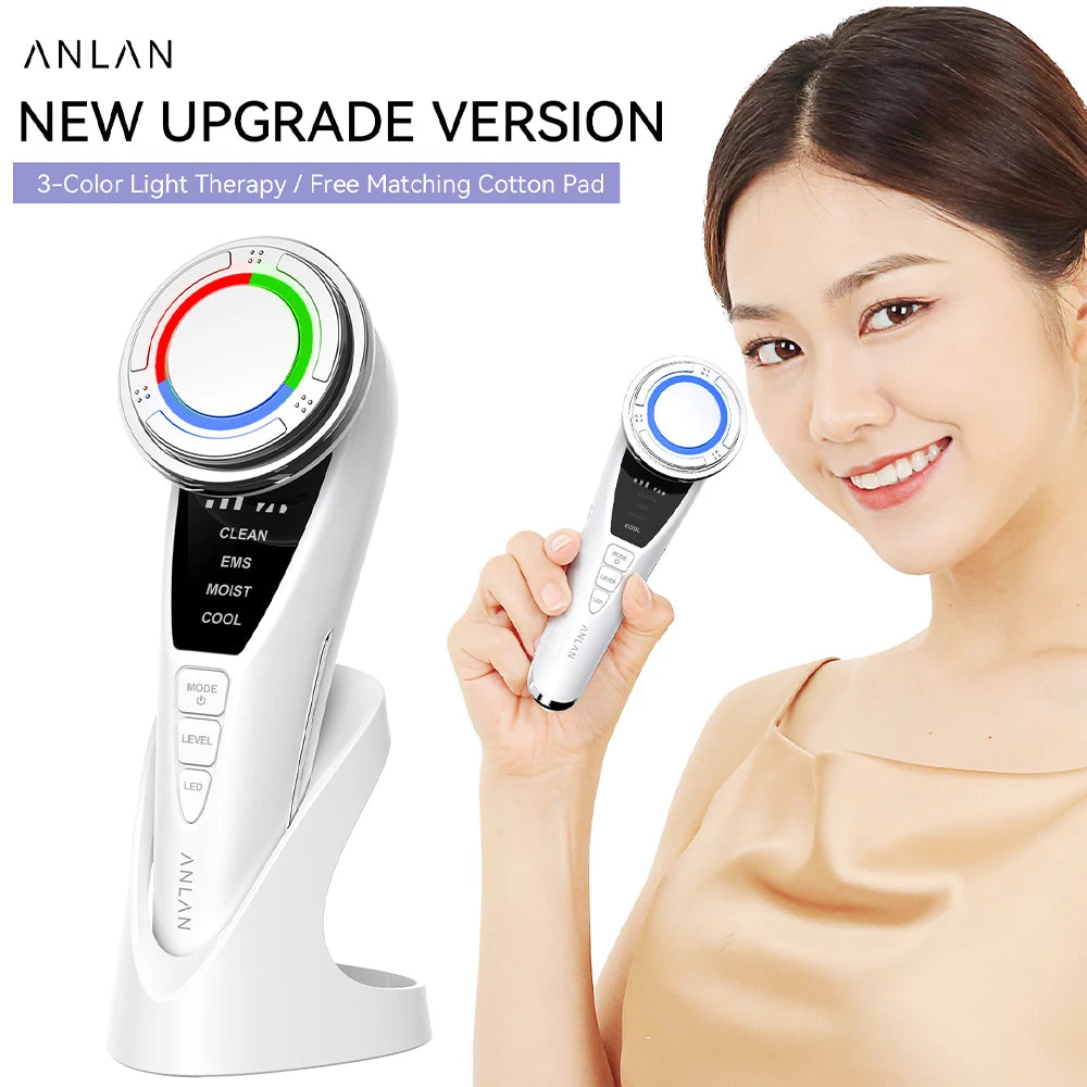 ANLAN EMS Facial Massager Pro Face Lifting Skin Rejuvenation Cold Hot Compress Deep Cleaning Anti-aging Skincare Beauty Device