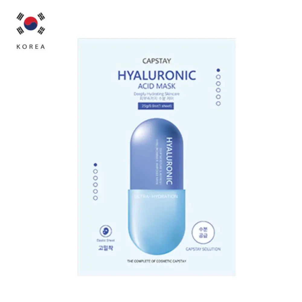 High-end Skin-care Cap-Stay Hyaluronic Acid Tencel Face Mask Sheet (Made in Korea)