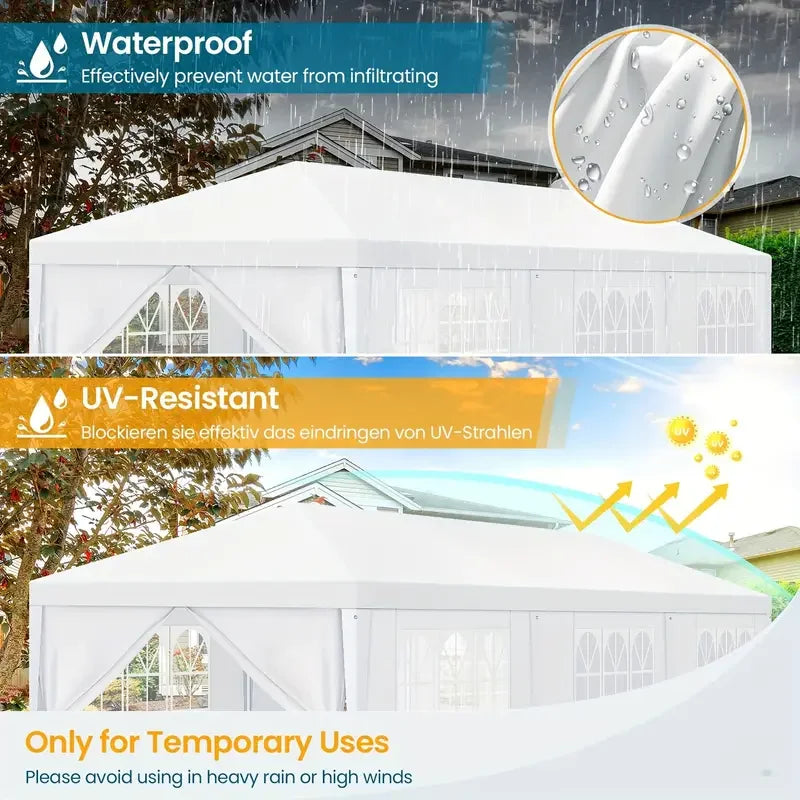 10x10/10x20/10x30ft Party Tent Outdoor Canopy Tent with Removable Sidewalls, Waterproof Party Tents for Parties,Wedding Events,BBQ