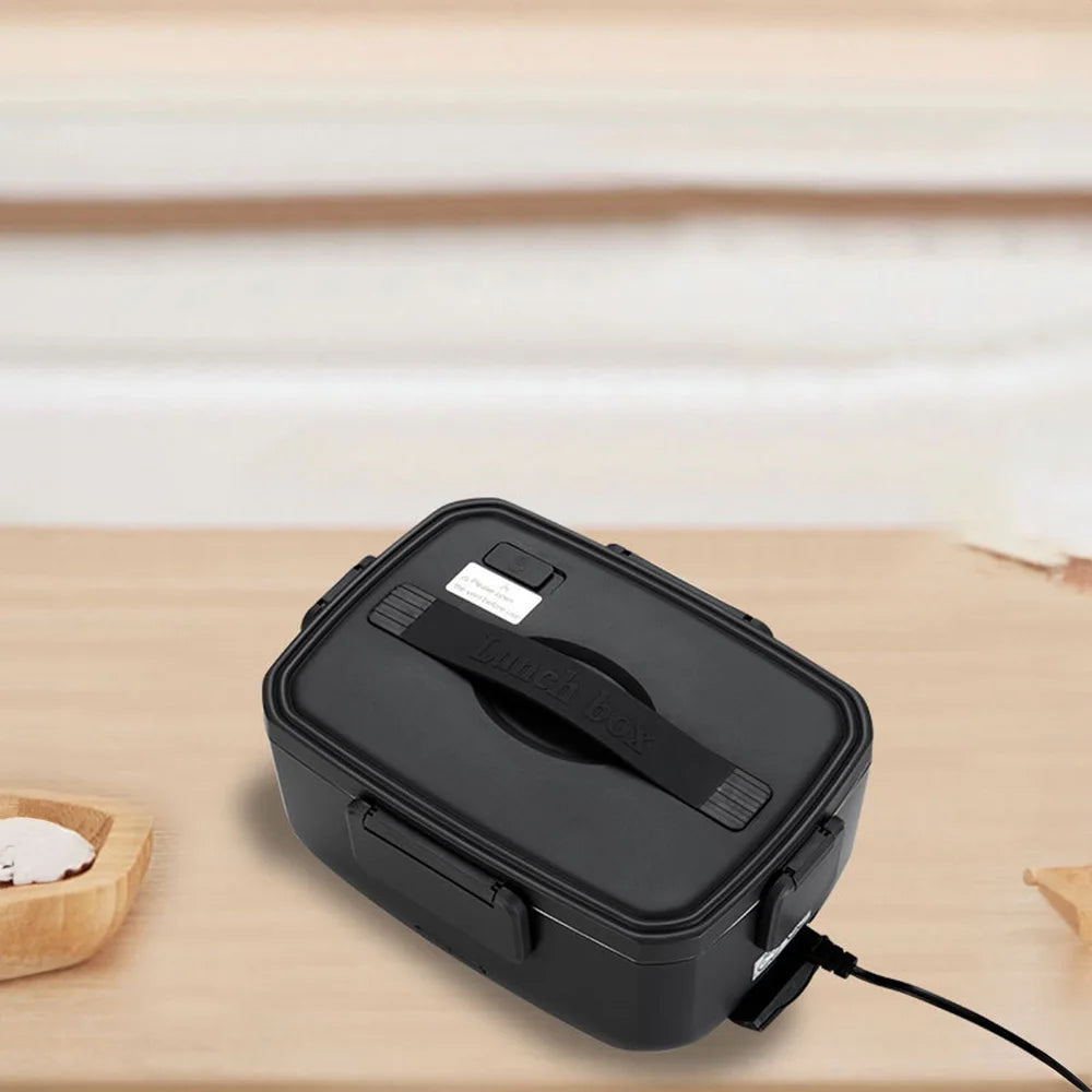 2L Electric Lunch Box 304 Stainless Steel No Water Needed Portable Food Warmer Automatic Heating Meal Container for Office Home