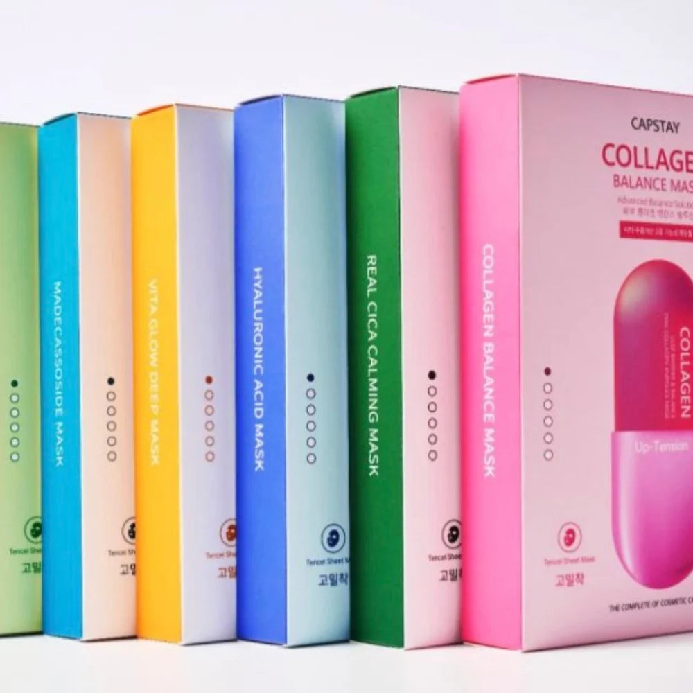 High-end Skin-care Cap-Stay Hyaluronic Acid Tencel Face Mask Sheet (Made in Korea)