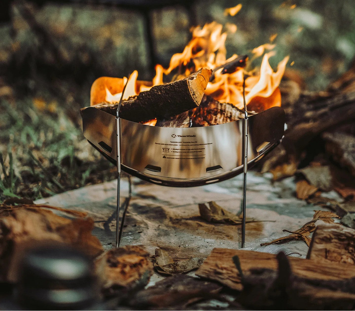 Ultralight Outdoor Foldable Stove Camping Quick-install Wood Stove Fire Pit for Trekking Heating Cooking