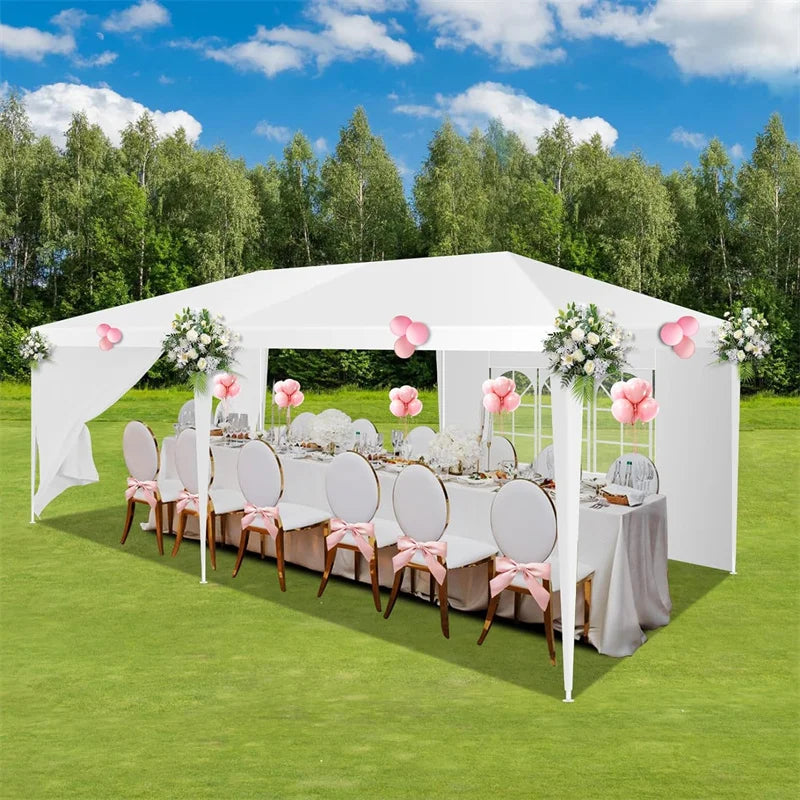 10x10/10x20/10x30ft Party Tent Outdoor Canopy Tent with Removable Sidewalls, Waterproof Party Tents for Parties,Wedding Events,BBQ