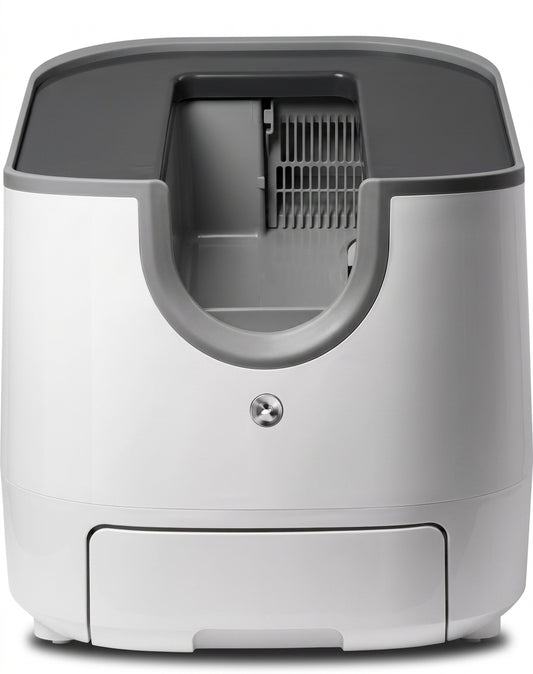 F8 Self-Cleaning Cat Litter Box – Large Capacity, Open-Top Design for Multi-Cat Homes, Enhanced Safety Features Includes Trash B