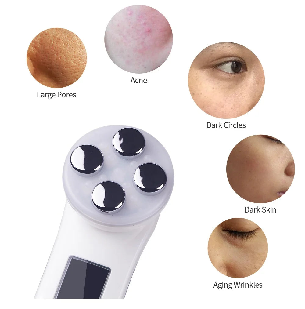Face Lifting Machine EMS Micro-current Facial Skin Firm Massager LED Photon Rejuvenation Beauty Device