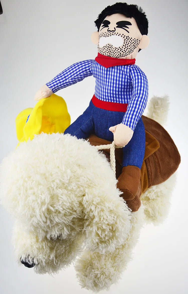 Pet Costume Dog Costume Pet Suit Cowboy Rider Style Dog Carrying Costume for Small Medium Large Dogs  Halloween Clothes