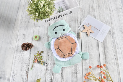 Green Happy Turtle Halloween Pet Dog Clothing For Small Puppy Cat Hood Two Legs Winter Warm Doggie Outfit Hoodie Apparel Jackets