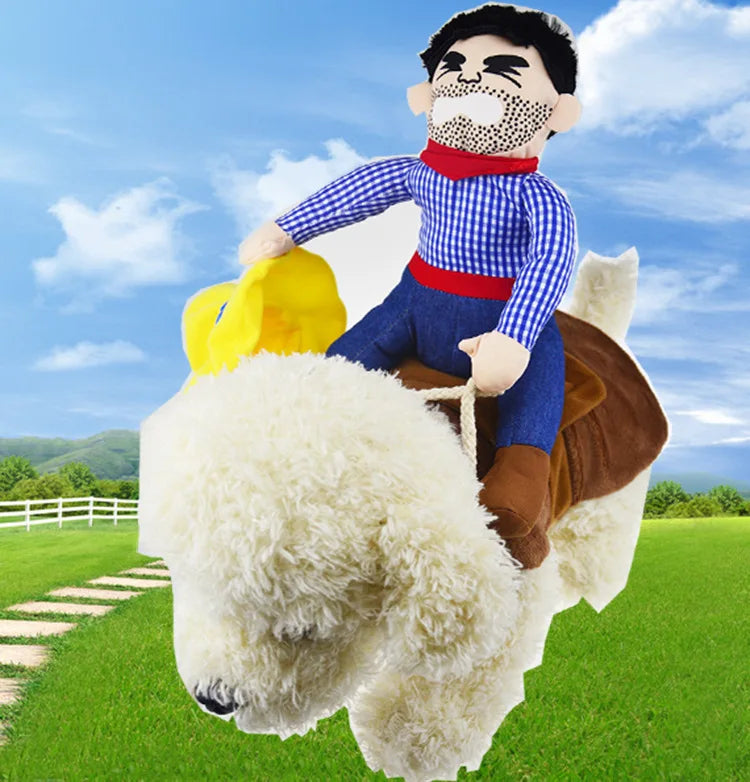 Pet Costume Dog Costume Pet Suit Cowboy Rider Style Dog Carrying Costume for Small Medium Large Dogs  Halloween Clothes