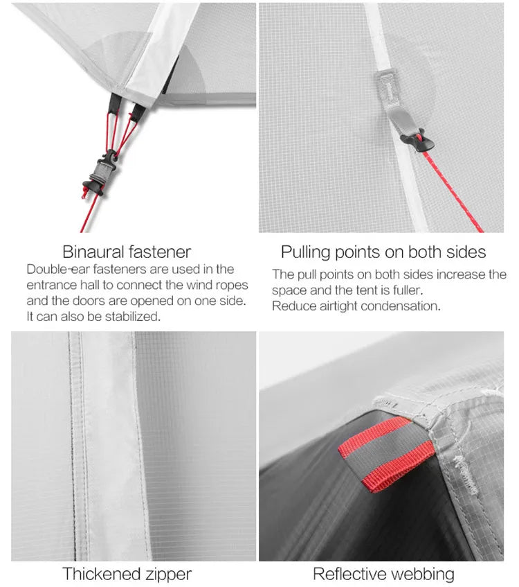 1 Person Oudoor Ultralight Camping Tent Single Man 3 Season Professional 15D Silnylon Rodless Tent