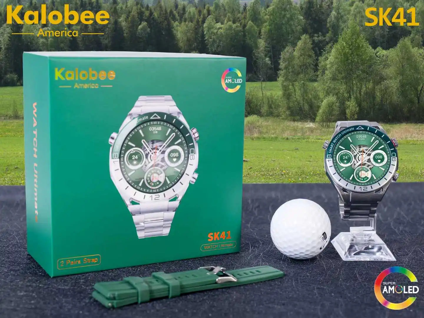 I YAN SK41 smart watch with 1.53-inch round screen, waterproof design, heart rate monitor, Bluetooth call, and voice assistant.