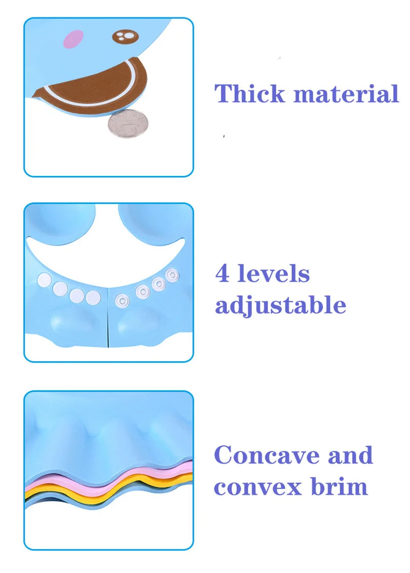 Baby Shower Cap – Adjustable Waterproof Shampoo Hat for Babies & Toddlers - I YAN