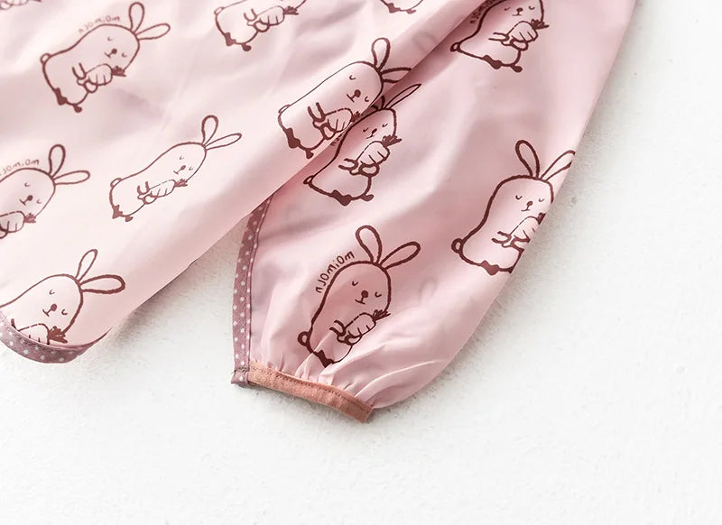 Baby Waterproof Bibs Long Sleeve Pocket Infant Cute Colorful Cartoon Printing Feeding Burp Cloths Baby Eating Accessories