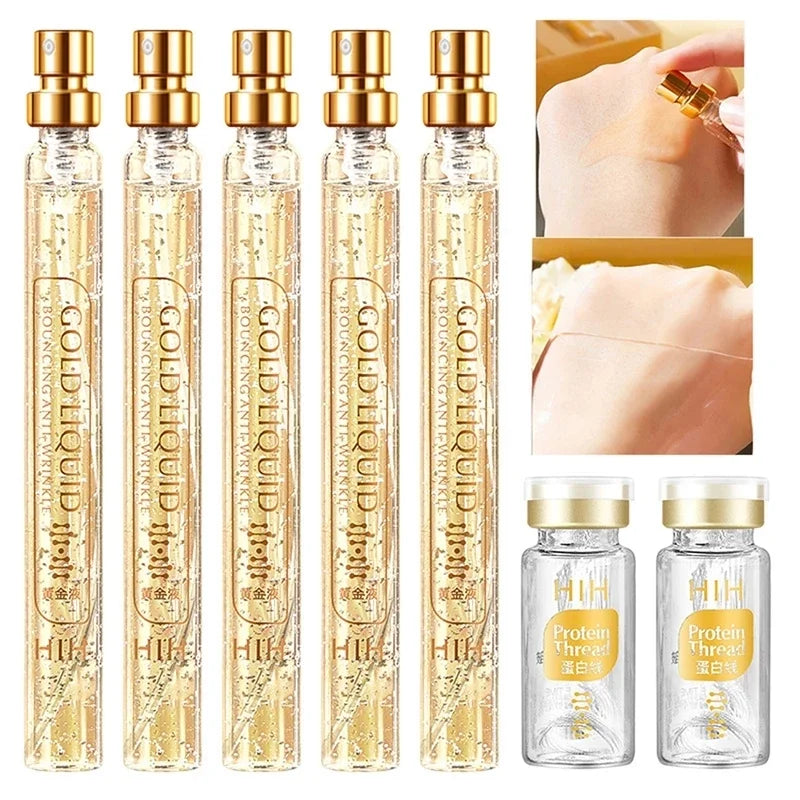 Face Lift d Silk Fbroin Line Carving Absorbable Radar Thread No Needle Collagen Facial Lift Hyaluronic Tightening Care