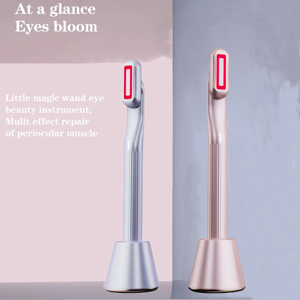 4in1 Eye Facial Massage  EMS Heating Red Light Therapy Vibration Lift Skin Rejuvenation  Eye Massager Magic Wand