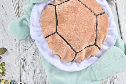 Green Happy Turtle Halloween Pet Dog Clothing For Small Puppy Cat Hood Two Legs Winter Warm Doggie Outfit Hoodie Apparel Jackets