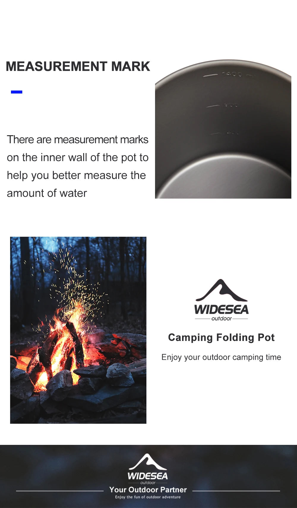 Tableware for Camping 1.6L Pot Tourist Dishes Tourism Hiking Picnic Cooking Supplies Equipment Cookware Trekking Bowler