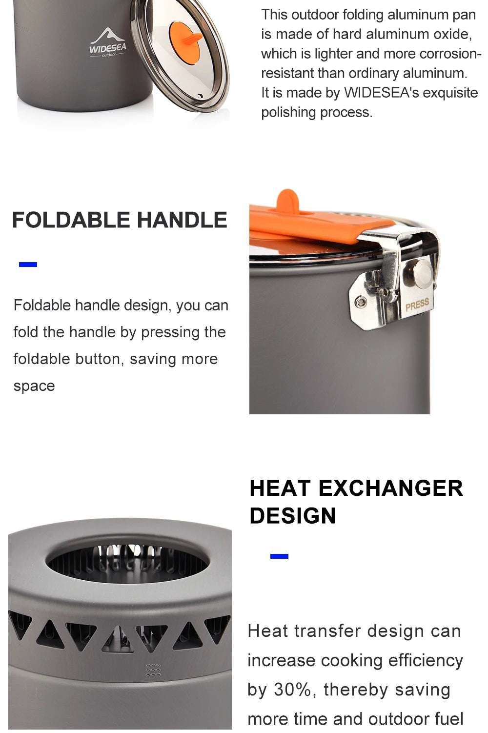 Tableware for Camping 1.6L Pot Tourist Dishes Tourism Hiking Picnic Cooking Supplies Equipment Cookware Trekking Bowler