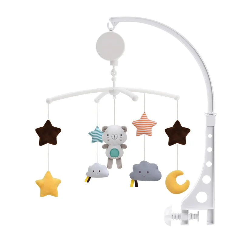 Baby Crib Mobile with Music & Rattles – Educational Toy for Newborns 0-12M - I YAN