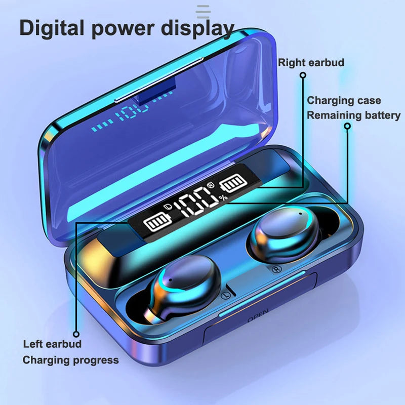 Earphone Headset Tws Earphone F9 Cheap Wireless Headphones Airbuds Wireless Earbuds Universal Earphone