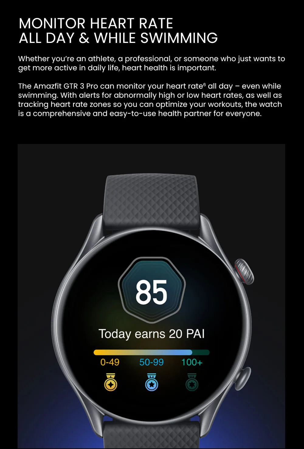Amazfit GTR 3 Pro GTR3 Pro GTR-3 Pro 46mm Smartwatch AMOLED Display Zepp OS App 12-day Battery Life Watch  150+Sports Modes