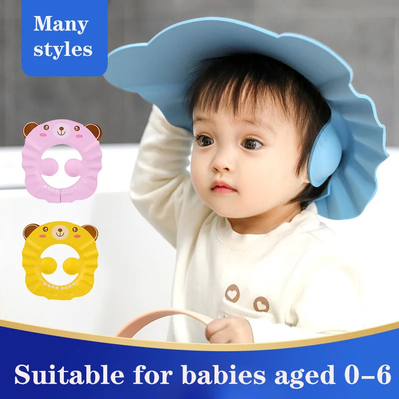 Baby Shower Cap – Adjustable Waterproof Shampoo Hat for Babies & Toddlers - I YAN