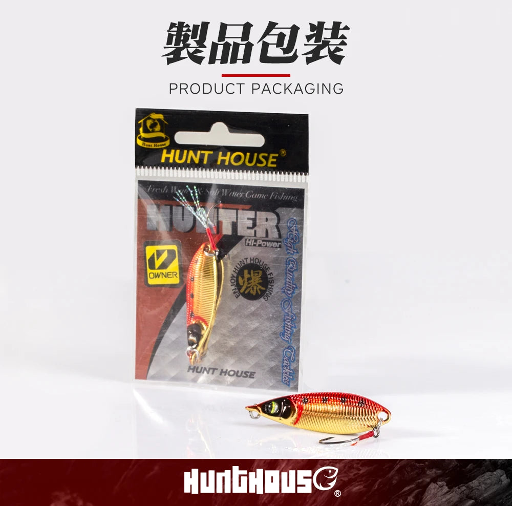 Hunthouse 2.1/3.4/4.9g Sinking Spoon Fishing Lure Trout Lure Small Metal Bait Rolling Spoons For Fishing Bass Trout Fish Tackle